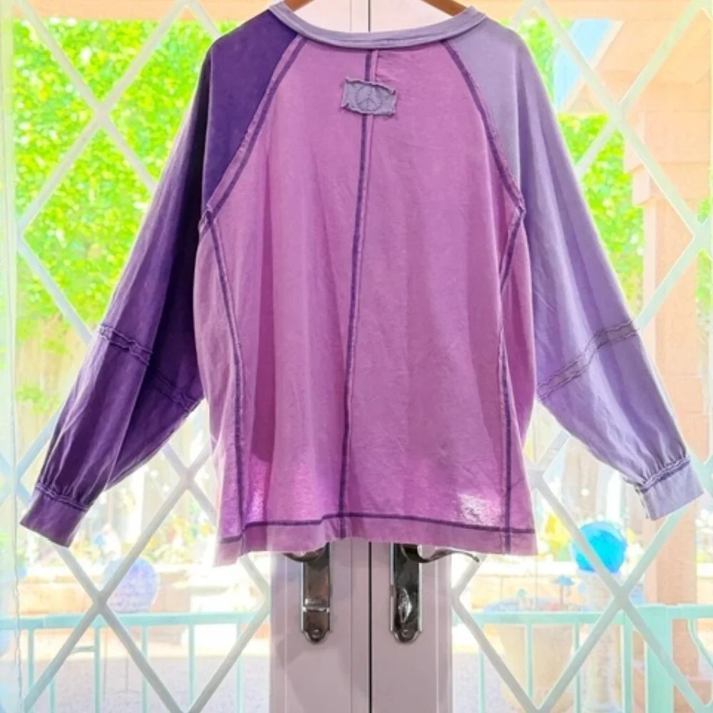 Blue Velvet Color Relax Fit Top in Purple Size Small - Picture 4 of 9